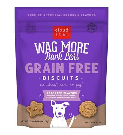 Wagmore Dog Grain Free Crunchy Biscuits Assorted Flavors 2.5 Lb.