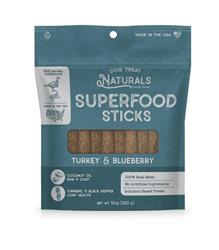 Dog Treat Naturals Dog Superfood Sticks Turkey & Blueberry 10Oz