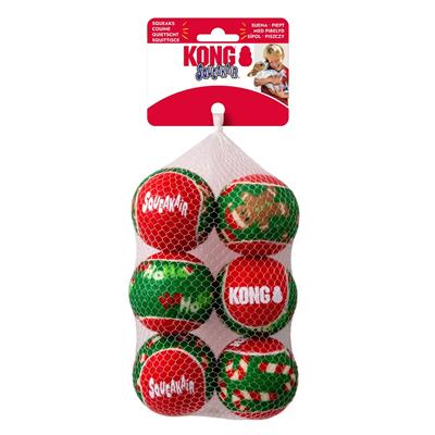 KONG Holiday SqueakAir® Balls 6-pk Dog Toy Md