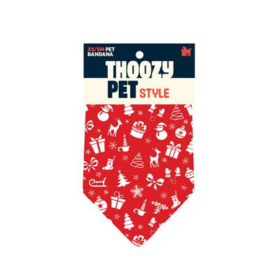 ThoozyPet Holly Days Bandana Red XS / Small