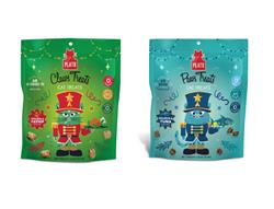 Plato Pet Treats Paws & Claws - Holiday Two Pack (1 Tuna & Salmon 2.5oz, 1 Chicken & Catnip 2.5oz) Cat Treats