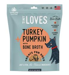 Farmland Traditions Tiny Loves Turkey and Pumpkin w/Bone Broth Dog Treats 1ea/16oz.