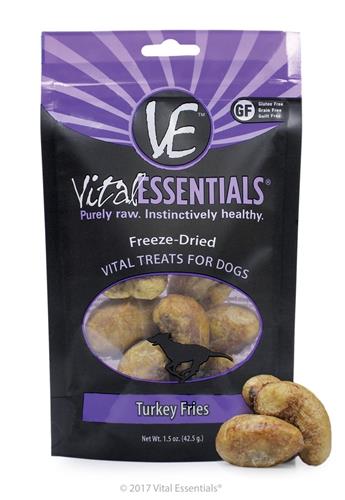 Vital Essentials Fd Vital Turkey Fries Treats 1.5oz.