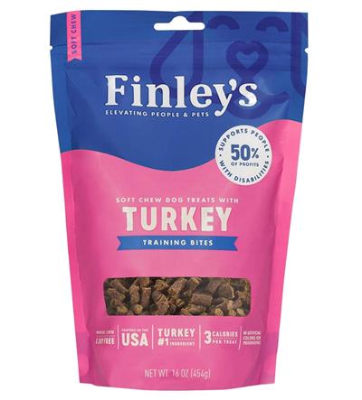 Finleys Dog Soft Chew Training Bites Turkey 16oz.