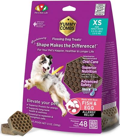 Yummy Combs Dog- Fish & Eggs12oz. Dental Extra Small