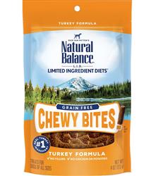 Natural Balance Pet Foods L.I.D Grain Free Chewy Bites! Dog Treats Turkey 1ea/4 oz