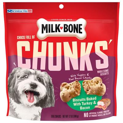 Milk-Bone Chock Full of Chunks Dog Treats Turkey & Bacon 1ea/12 oz
