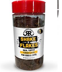 Raised Right Dog Cat Shake A Flakes Turkey 4.5oz.
