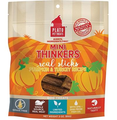Plato Dog Min Thinker Turkey Pumpkin 6oz.