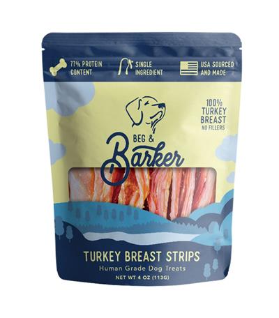 Beg & Barker Dog Strips Turkey Breast 4oz.
