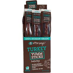 Etta Says! Turkey Yumm Sticks Dog Treat Display Box Turkey 24ea/24 ct