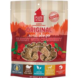 Plato Dog Strp Grain Free Turkey Cranbury 18oz.