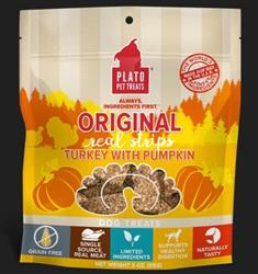 Plato Dog Strp Grain Free Turkey Pumpkin 3oz.