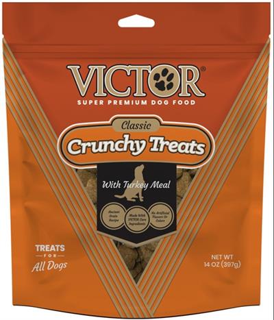Victor Super Premium Dog Food Classic Crunchy Dog Treats Turkey Meal 1ea/14 oz