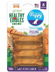 Nylabone Healthy Edibles Puppy Turkey  Sweet Potato Dog Chew Treats Turkey  Sweet Potato, XS/Petite  Up To 15 Lbs. 8 ct