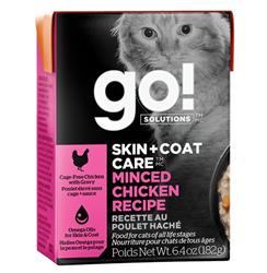 Go! Cat Skin & Coat Care Minced Chicken With Grain 6.4oz. (Case of 24)