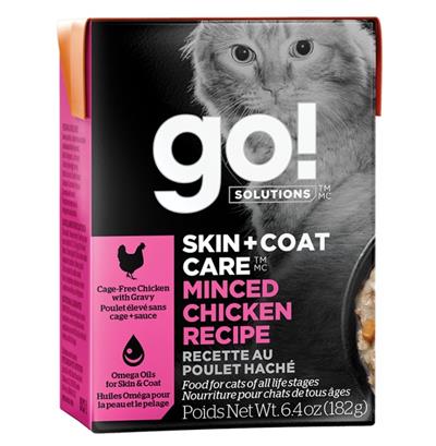 Go! Cat Skin & Coat Care Minced Chicken With Grain 6.4oz. (Case of 24)