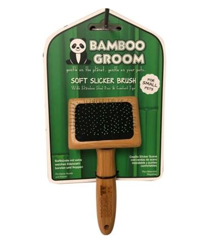 Bamboo Groom Soft Slicker Brush Small