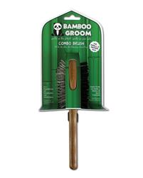 Bamboo Groom Combo Brush with Bristles and Pins Small/Medium