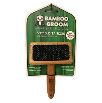 Bamboo Groom Soft Slicker Brush Medium