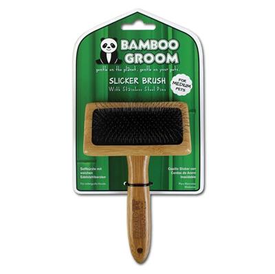 Bamboo Groom Slicker Brush Medium
