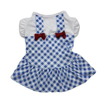 Blue Gingham Dress-Ruby Red Bows