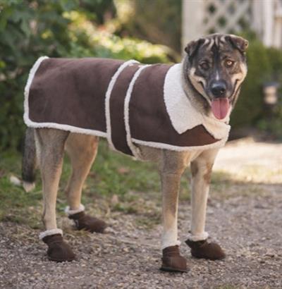 Fashion Pet Shearling Coat Brown Small