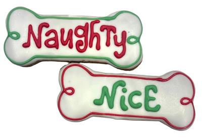 Naughty / Nice Bone Treats - Tray of 10