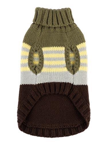 Green / Brown Color Block Sweater