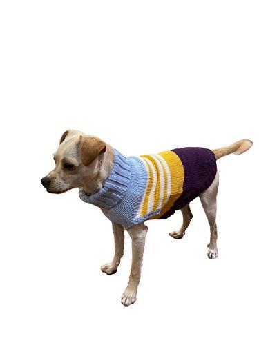 Lt.Blue / Purple Color Block Sweater