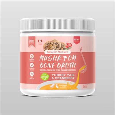 5 oz- Mushroom Bone Broth - Turkey Tail & Cranberry