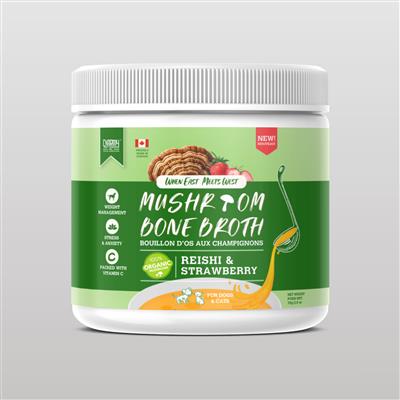 5 oz- Mushroom Bone Broth - Reishi & Strawberry
