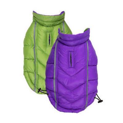 Featherlite Reversible-Reflective Puffer Vest  - Green/Purple