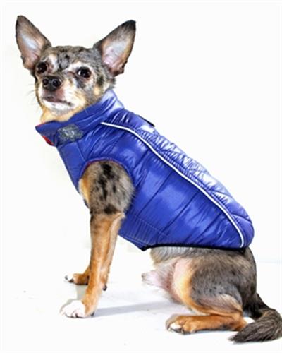 Featherlite Reversible-Reflective Puffer Vest  - Blue/Orange