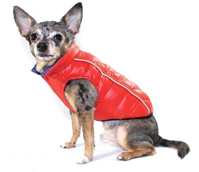 Featherlite Reversible-Reflective Puffer Vest  - Blue/Orange