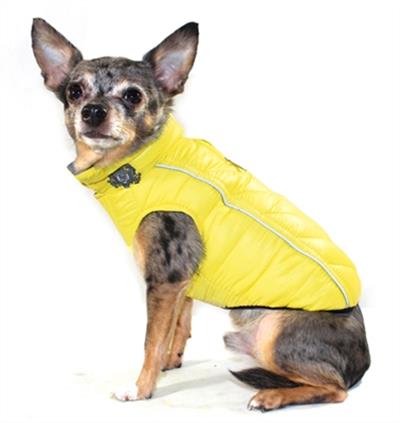 Featherlite Reversible-Reflective Puffer Vest  - Yellow/Gray