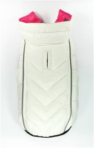 Featherlite Reversible-Reflective Puffer Vest  - Pink/White