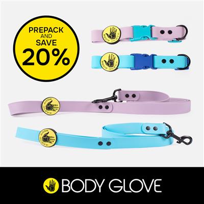 Body Glove Collar & Leash Prepack #1 - Lavender & Sea Mist