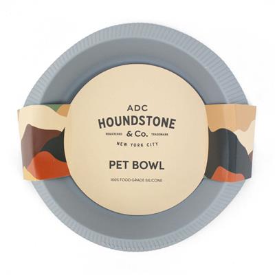 Houndstone Silicone Cat Bowl, Dishwasher Safe, Slate Grey