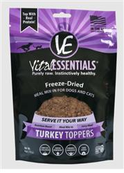 Vital Essentials Freeze Dried Dog And Cat Turkey - Toppers 6oz.