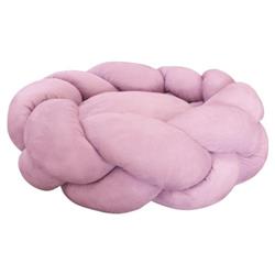 Goo-Eez Round Braided Suede Pet Bed Pink 24in.