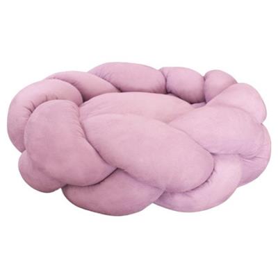Goo-Eez Round Braided Suede Pet Bed Pink 24in.