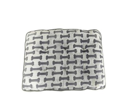 Ethical Pet Sleep Zone Luxe Bone Print Pillow 32? Light Gray