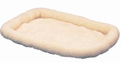 Snoozzy Sheepskin Bolster Kennel Dog Mat White Large