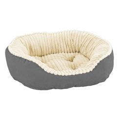 Ethical Pet Sleep Zone Carved Plush 32" Gray
