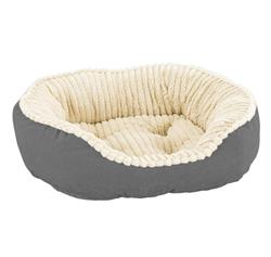 Ethical Pet Sleep Zone Carved Plush 26" Gray