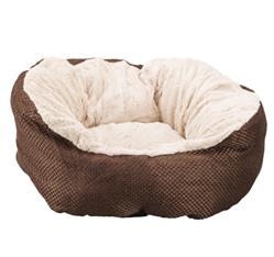 Ethical Pet Sleep Zone Basket Weave Cuddler 18" Chocolate