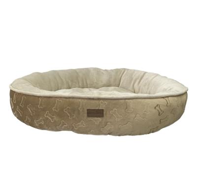 Ethical Pet Sleep Zone Embossed Bone Round 28" Taupe