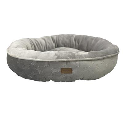 Ethical Pet Sleep Zone Embossed Bone Round 28" Gray