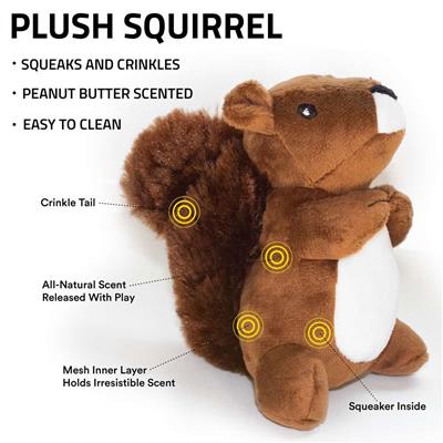 PLUSH SQUIRREL PEANUT BUTTER - SM